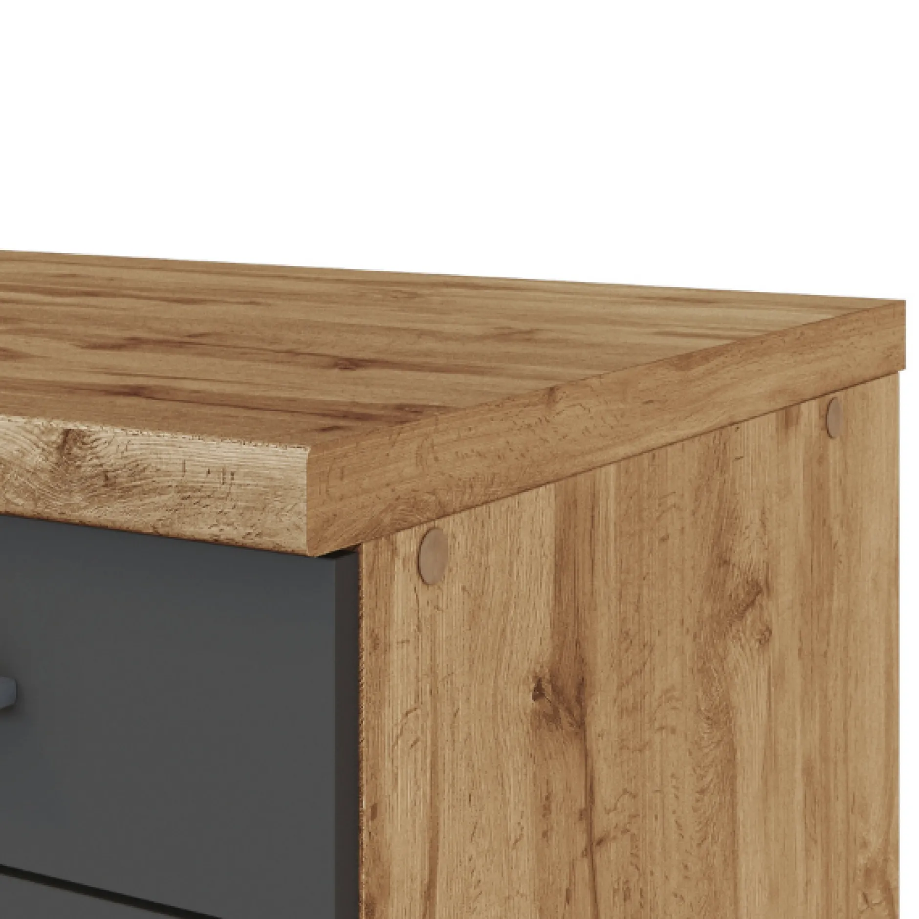 Küchenzeile Sorrella 210cm mit Platz für Geschirrspüler und Backofen - anthrazit/ocker