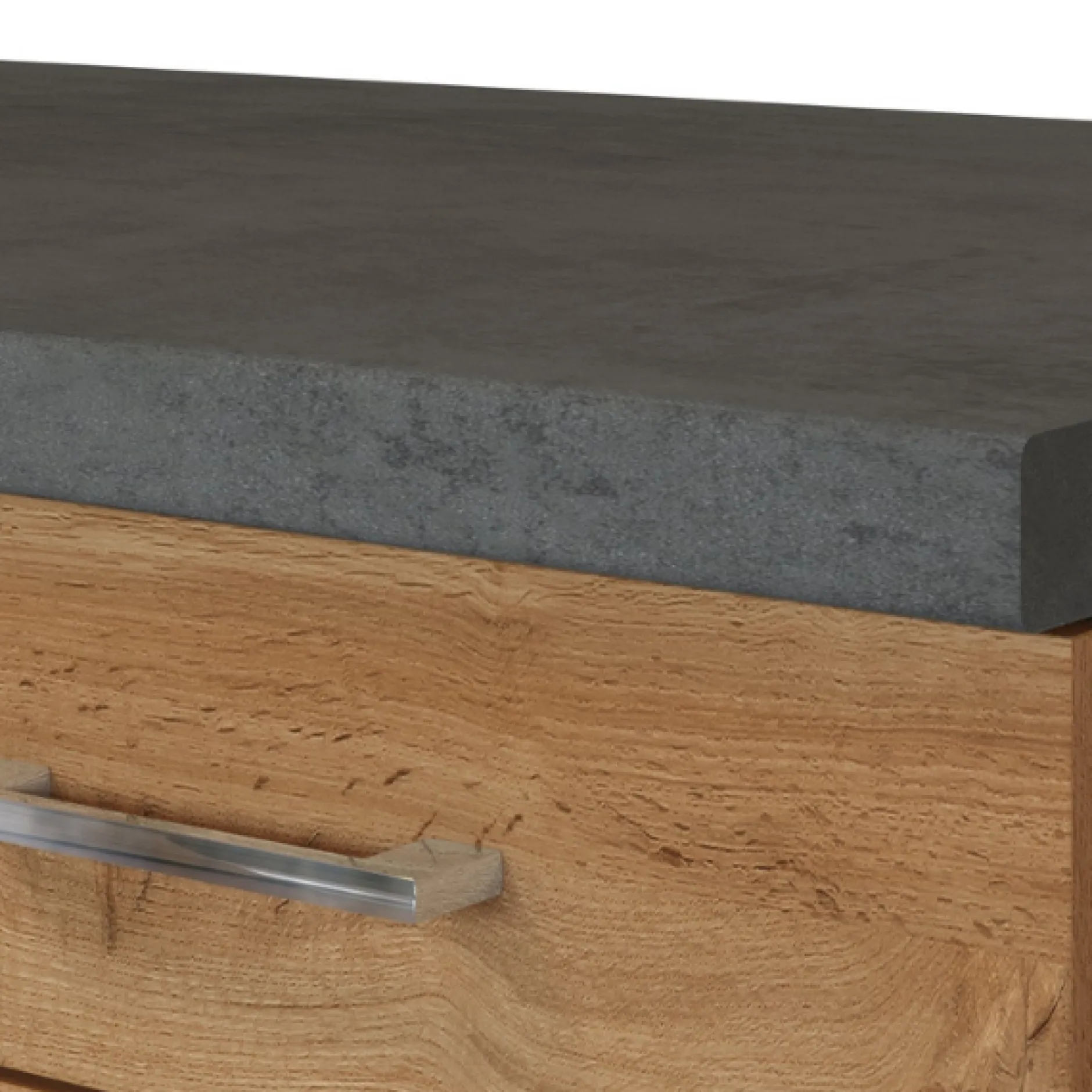 Küchenzeile Sorrella 270cm mit Platz für Backofen und Kühlschrank - Eiche
