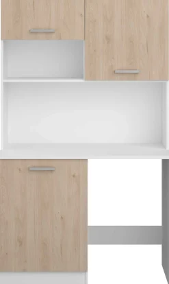 Küchenzeile Unya - 120x60x203cm - 3 Türen - Eiche Dekor
