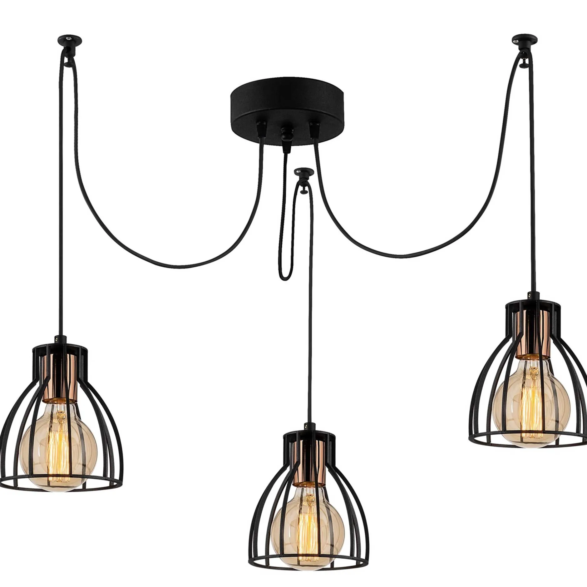 Kemah Kronleuchter | METALLGEHÄUSE | Schwarz