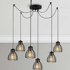 Kemah Kronleuchter | METALLGEHÄUSE | Schwarz
