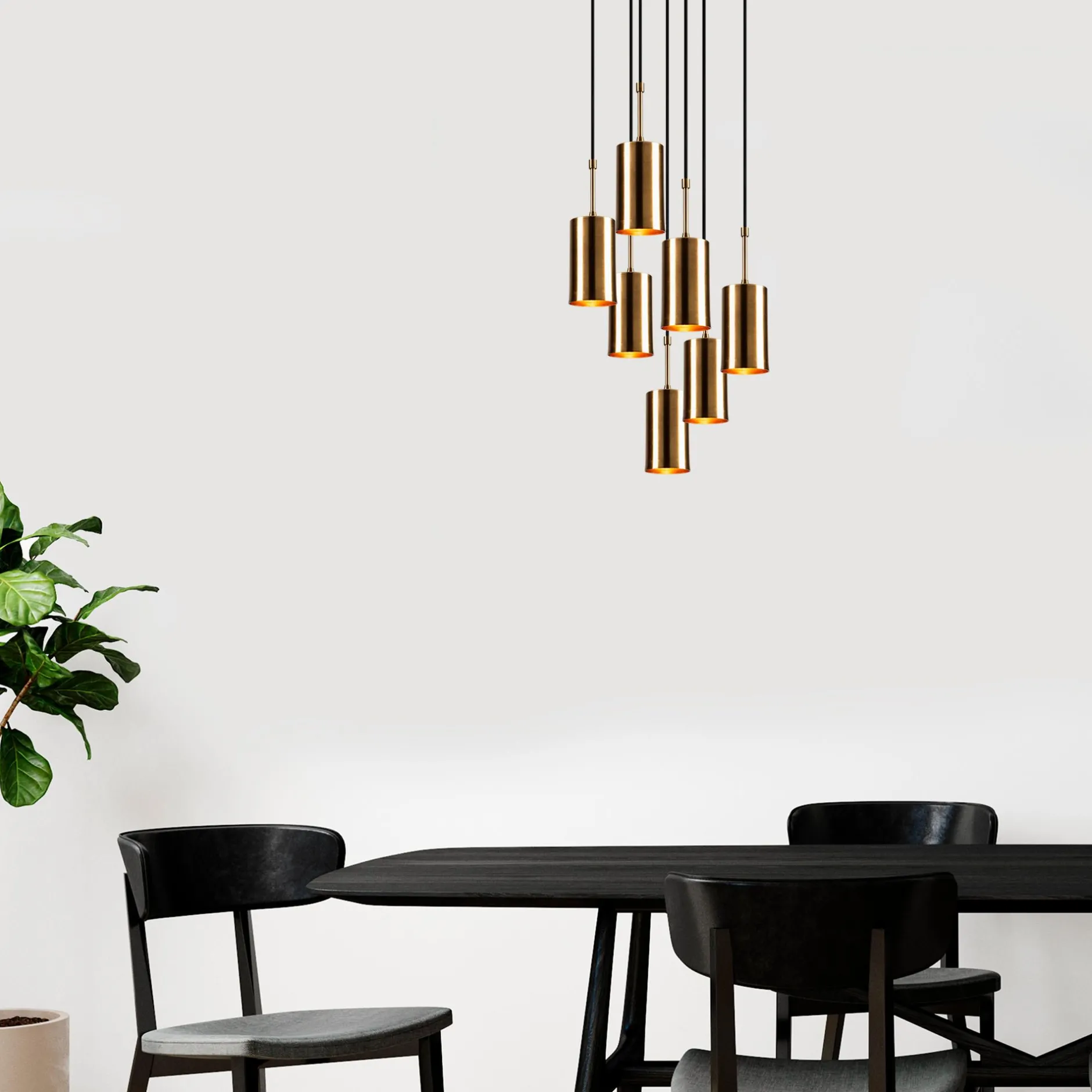Kem Kronleuchter | METALLGEHÄUSE | Gold, Schwarz