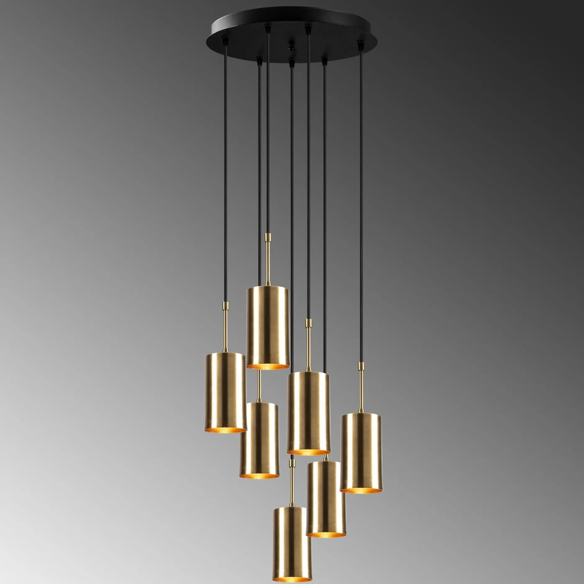 Kem Kronleuchter | METALLGEHÄUSE | Gold, Schwarz