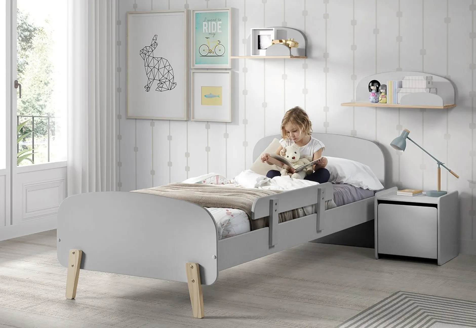 Kiddy Bettgitter - grau