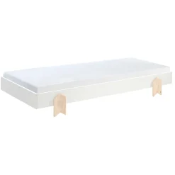 Kinderbett Modulo arrow 90x200 stapelbar - weiß/Kieferholz