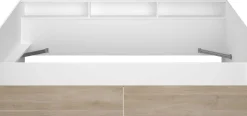 Kinderbett Sleep 90x200cm mit Bettkästen - weiß/Eiche Dekor