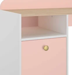 Kinderschreibtisch Romy | 110 x 52 x 85 cm | weiß-pastellrosa