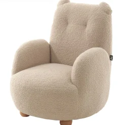 Kindersessel Rocky Bär - 60x57x67,5cm - beige Bouclé Stoff
