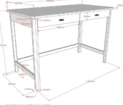 Kinderzimmer Forrest: Nachttisch, Bett 90x200, Kleiderschrank, Schreibtisch - Weißbuche