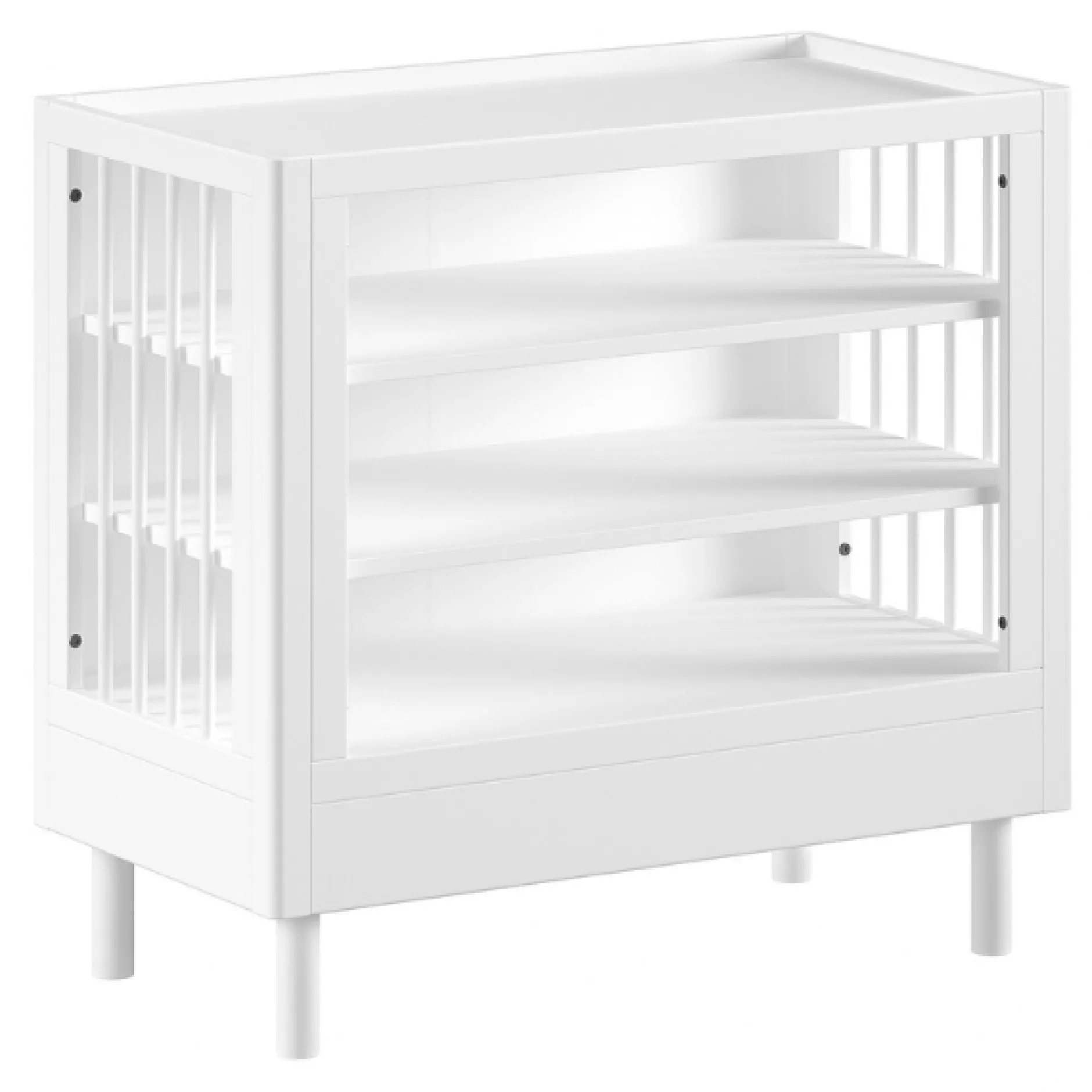 Kinderzimmer Forrest: Nachttisch, Bett 90x200, Kleiderschrank, Regal - Weißbuche