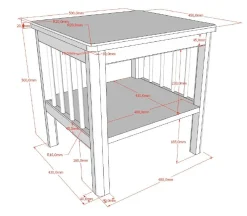 Kinderzimmer Forrest: Nachttisch, Bett 90x200, Kleiderschrank, Kommode - Weißbuche