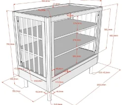 Kinderzimmer Forrest: Nachttisch, Bett 90x200, Kleiderschrank, Regal - Weißbuche