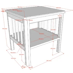 Kinderzimmer Forrest: Nachttisch, Bett 90x200 - Weißbuche