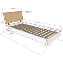 Kinderzimmer Forrest: Nachttisch, Bett 90x200 - Weißbuche