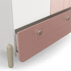 Kinderzimmer Janne: Bett 90x190cm, Nachttisch, Kleiderschrank, Schreibtisch - rosa/weiss