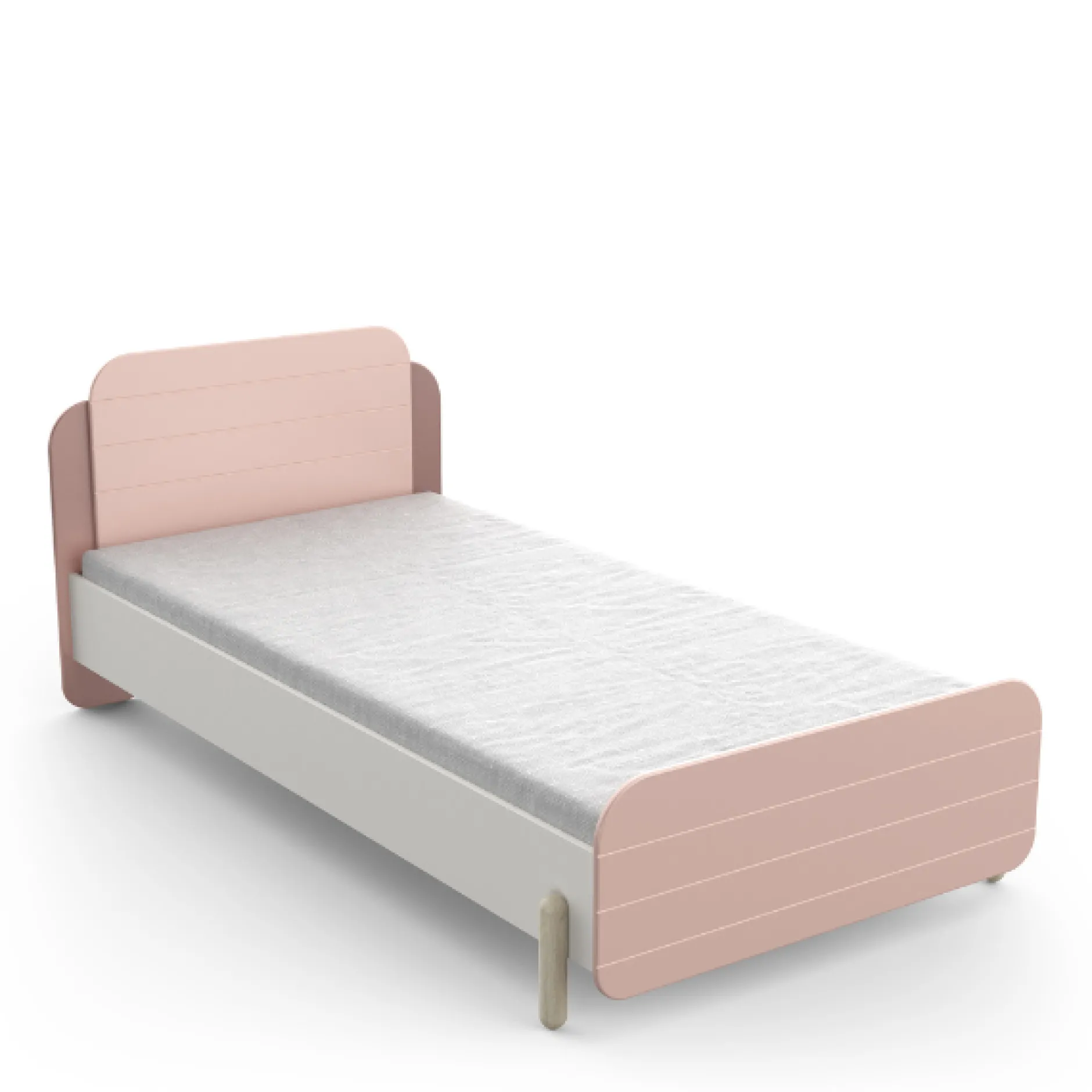 Kinderzimmer Janne: Bett 90x190cm, Nachttisch, Kleiderschrank, Schreibtisch - rosa/weiss