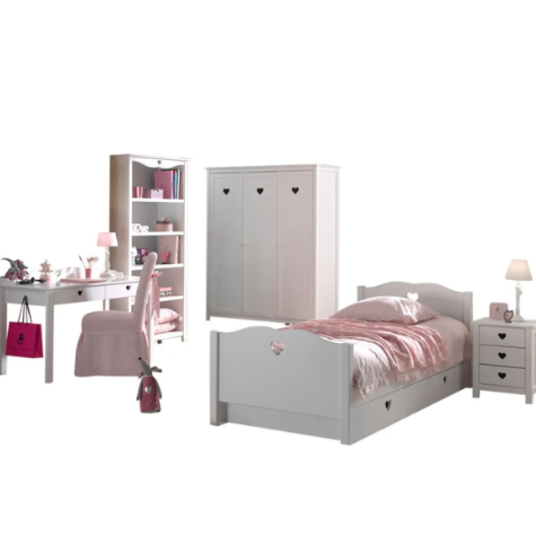Kinderzimmer-Kombination Amori 8-weiß