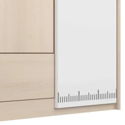 Kinderzimmerkombination Charly 90x200 | Halbhohes Bett und Kleiderschrank