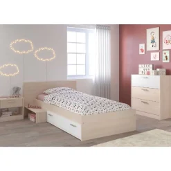 Kinderzimmerkombination Charly 90x190 | Kinderbett, Nachttisch, Kommode