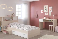 Kinderzimmerkombination Charly 90x190 | Kinderbett, Rückenteil, Schreibtisch