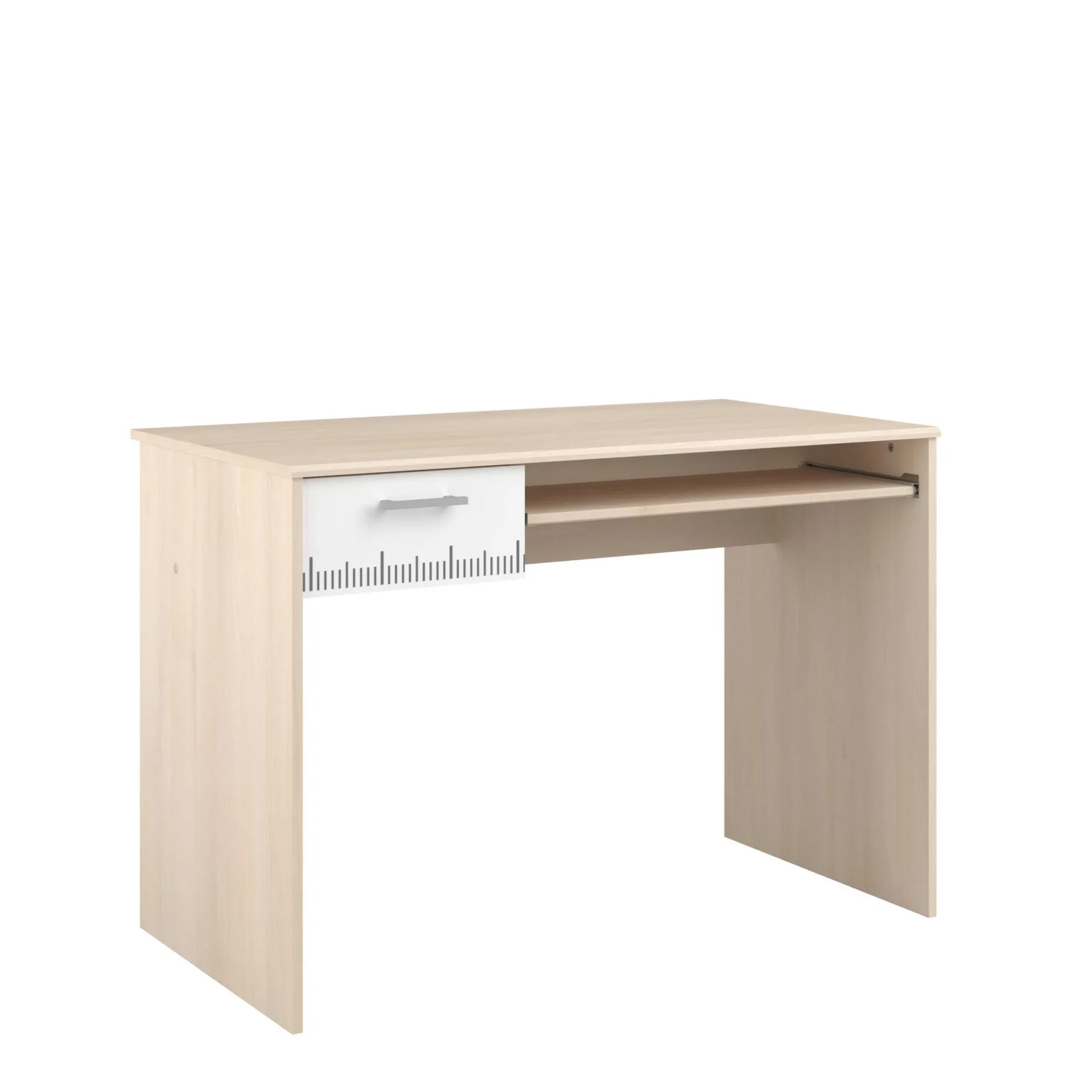 Kinderzimmerkombination Charly 90x200 | Kinderbett, Rückwand, Nachttisch, Kleiderschrank, Kommode, Schreibtisch