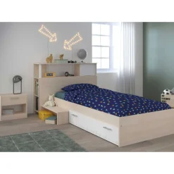 Kinderzimmerkombination Charly 90x200 | Kinderbett, Nachttisch, Rückwand