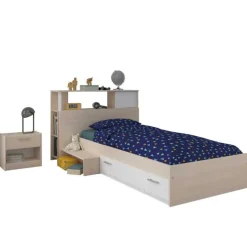 Kinderzimmerkombination Charly 90x200 | Kinderbett, Nachttisch, Rückwand