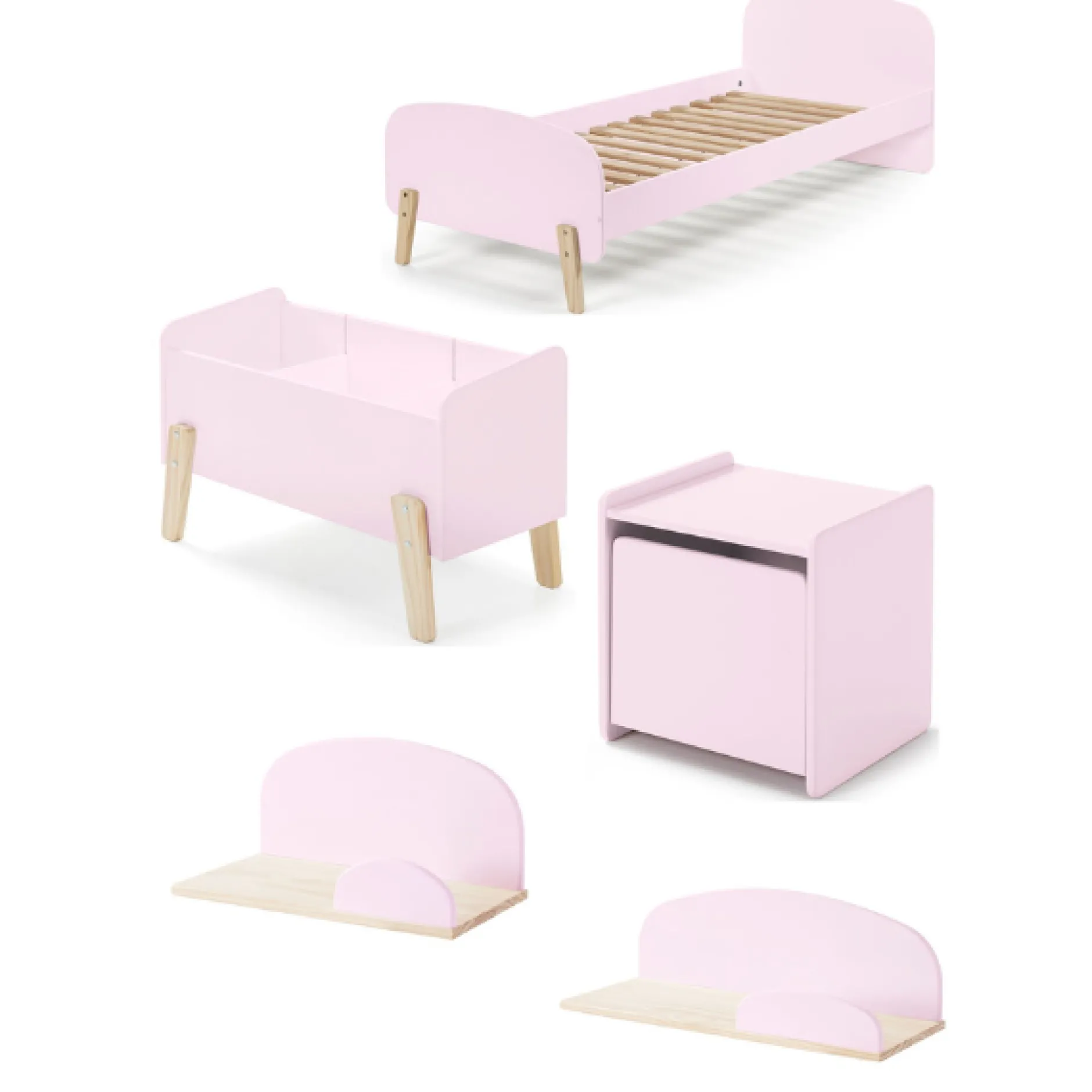 Kinderzimmer-Kombination 6 Kiddy-Rosa