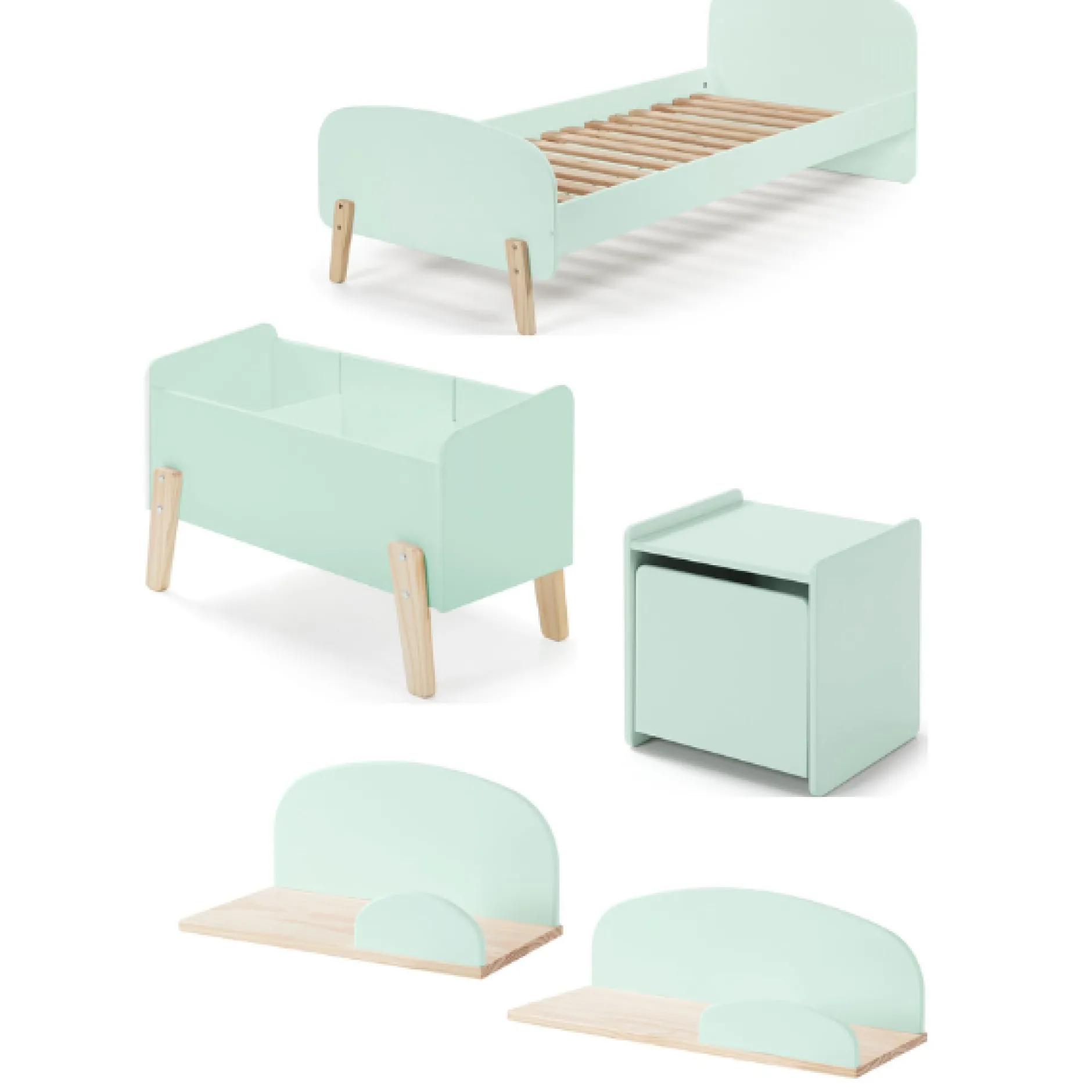 Kinderzimmer Kombination 6 Kiddy-mintgrün