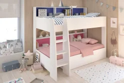 Kinderzimmerkombination Leo/Galaxy | Etagenbett, Bett-Schubladen-Set, Kleiderschrank