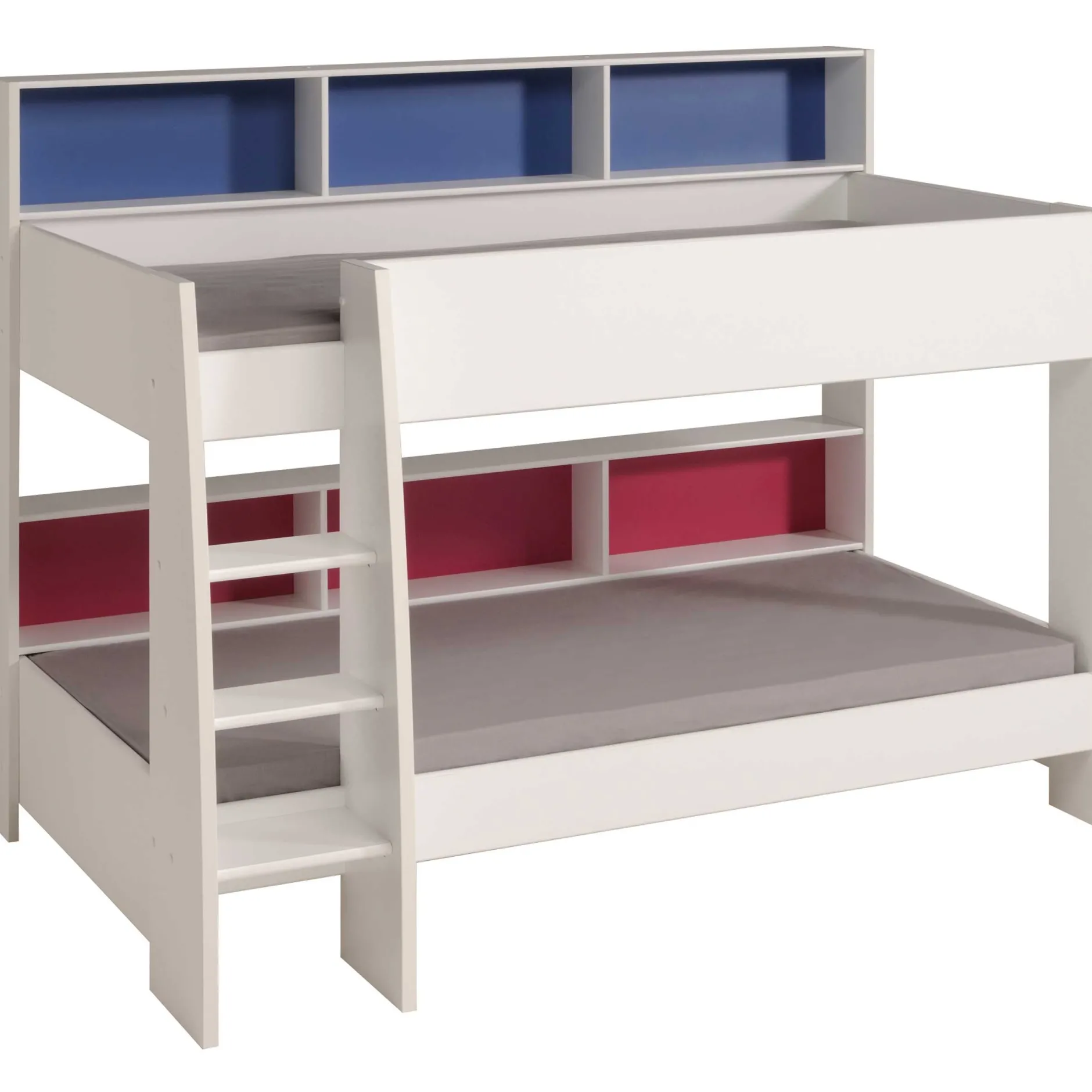 Kinderzimmerkombination Leo/Galaxy | Etagenbett, Bett-Schubladen-Set, Kleiderschrank