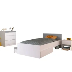 Kinderzimmer Rue | Einzelbett, Nachttischgarnitur, Nachttisch, Kommode