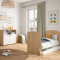 Kinderzimmer-Set Arthur | Verstellbares Bett und Kommode | Artisan Oak Design