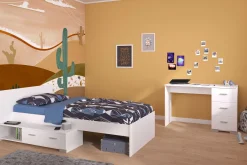 Kinderzimmer-Set Galaxy | Einzelbett, Schreibtisch | Weiß