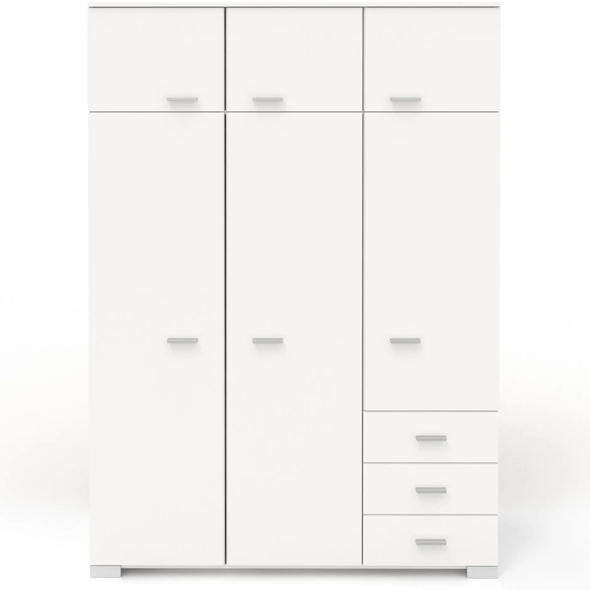 Kinderzimmer-Set Galaxy | Einzelbett, Kommode, Schreibtisch, Kleiderschrank, Nachttisch | Weiß