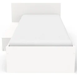Kinderzimmer-Set Galaxy | Einzelbett, Kommode, Kleiderschrank, Nachttisch | Weiß