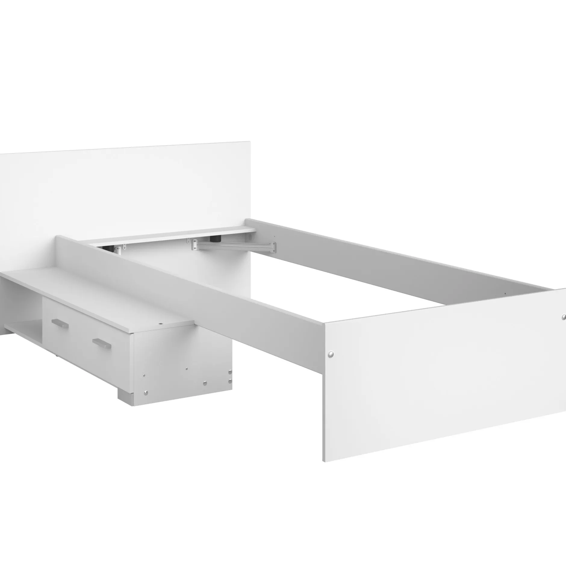 Kinderzimmer-Set Galaxy | Einzelbett, Schreibtisch, Kleiderschrank | Weiß