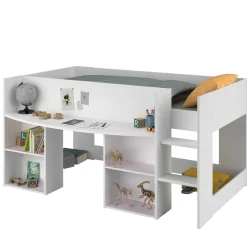 Kinderzimmer-Set Rue | Halbhochbett, Kleiderschrank, Kommode