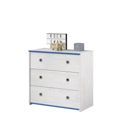 Kinderzimmer-Set Smoozy | Hochbett, Kommode und Kleiderschrank | Weiß