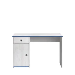 Kinderzimmer-Set Smoozy | Kinderbett, Schreibtisch, Kommode, Nachttisch, Kleiderschrank | Weiß