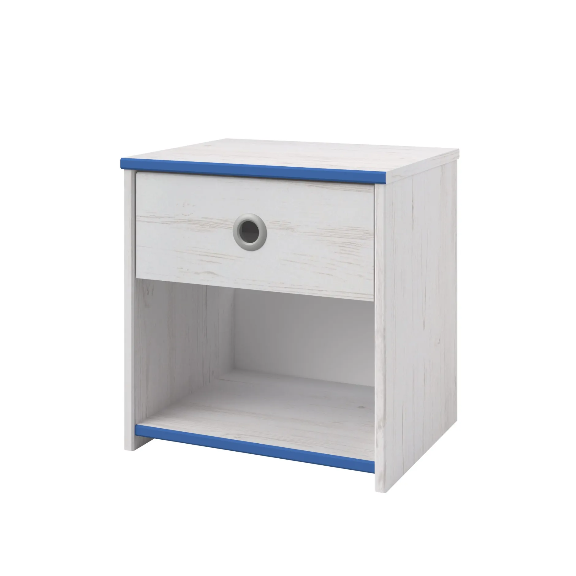 Kinderzimmer-Set Smoozy | Kinderbett, Schreibtisch, Kommode, Nachttisch, Kleiderschrank | Weiß