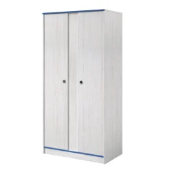Kinderzimmer-Set Smoozy | Kinderbett, Schreibtisch, Kommode, Nachttisch, Kleiderschrank | Weiß