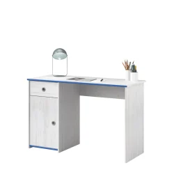 Kinderzimmer-Set Smoozy | Kinderbett, Schreibtisch, Kommode, Nachttisch, Kleiderschrank | Weiß