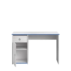 Kinderzimmer-Set Smoozy | Kinderbett, Schreibtisch, Nachttisch, Kleiderschrank | Weiß