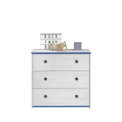 Kinderzimmer-Set Smoozy | Kinderbett, Kleiderschrank, Kommode und Nachttisch | Weiß
