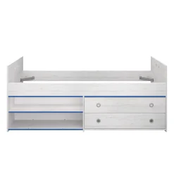 Kinderzimmer-Set Smoozy | Kinderbett, Kleiderschrank, Kommode und Nachttisch | Weiß
