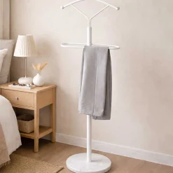 Kingston Kleiderständer - 50x32x105 cm - Stahl/Marmor