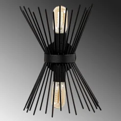 Kirpi Wandleuchte | METALLGEHÄUSE | Schwarz