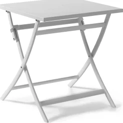 Klappbarer Gartentisch Grasse Gescova - Aluminium - 70x70x75 cm - Weiß