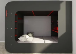 Klappbarer Lattenrost mit Sitzkissen für Hochbett Graham 120x200cm